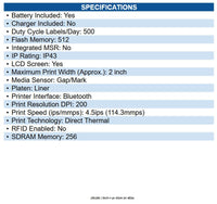 Zebra ZQ61-HUFA004-00 ZQ610 Plus-HC Desktop, Industrial, Mobile Direct Thermal