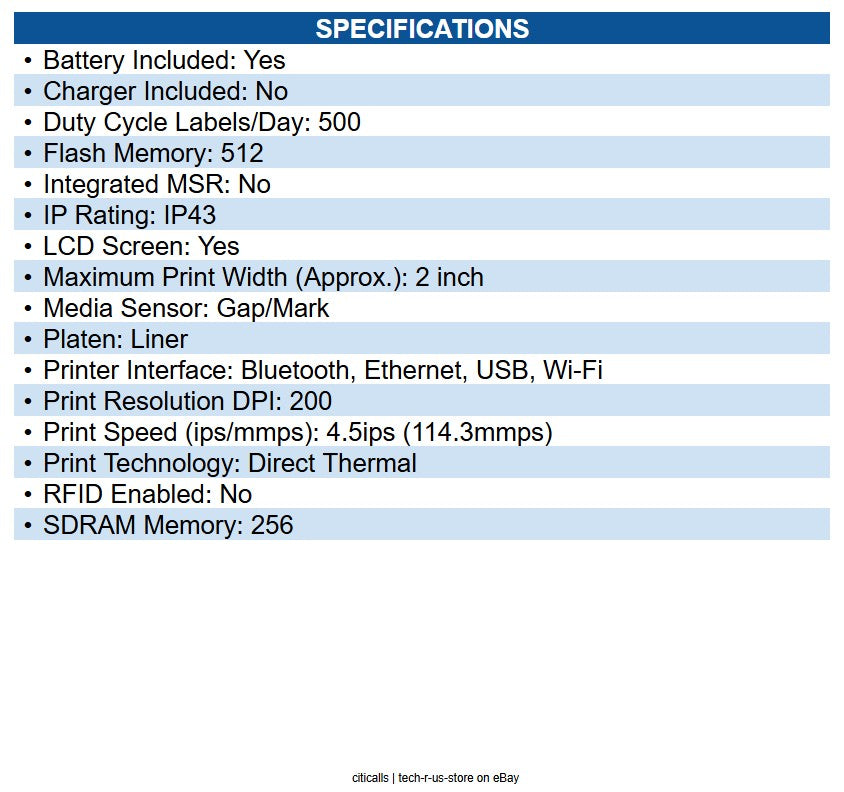 Zebra ZQ62-HUWA004-00 DT Printer ZQ620 Plus 3"/72mm Healthcare; English fonts
