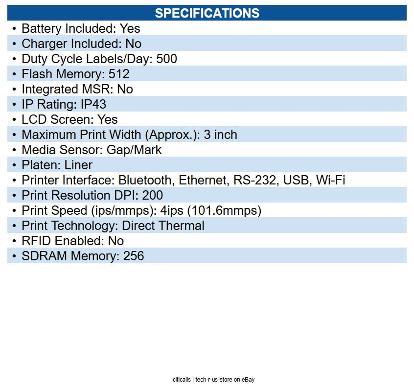 Zebra ZQ62-HUXA004-00 DT Printer ZQ620 Plus 3"/72mm Healthcare - Thermal Printer