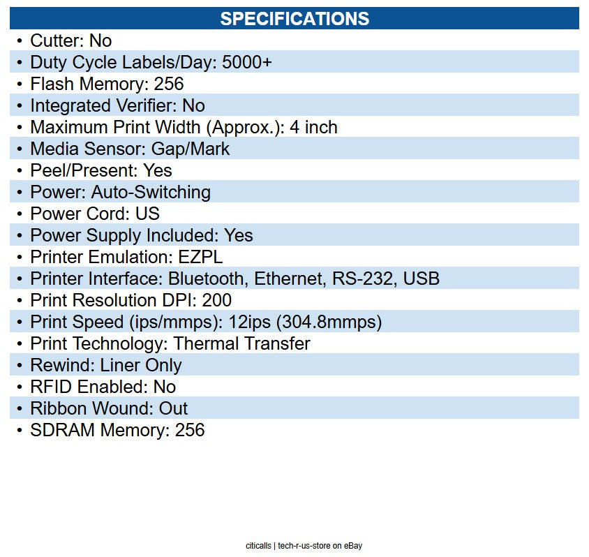 Zebra ZT23142-T31000FZ ZT231 Thermal Transfer Printer Monochrome - Label Print