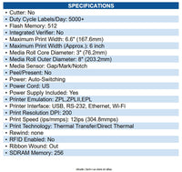 Zebra ZT42162-T01E000Z ZT421 Industrial Direct Thermal/Thermal Transfer Printer