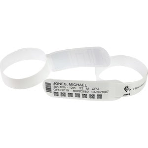 Zebra 10015357K Z-Band UltraSoft Wristband Cartridge Kit - 1" Width x 7" Length