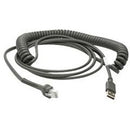 Zebra CBA-U12-C09ZAR Cable - USB: Series A Connector, 9ft. (2.8m) Coiled - 9 ft 