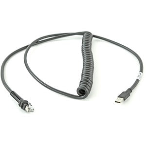 Zebra CBA-UF6-C12ZAR Cable 9ft USB Data Transfer Cable for Scanner - First End: