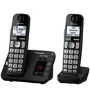 Panasonic KX-TGE432B 2 Cordless Large Keypad Handset Phone System ITAD