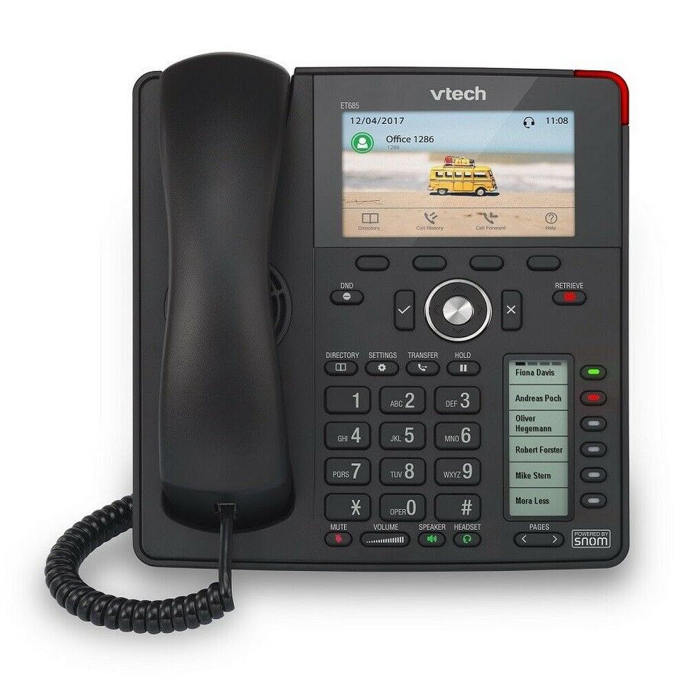 VTECH ET685 ErisTerminal 12 Line SIP IP Phone Color Deskset 4.3" LCD Gigabit BT