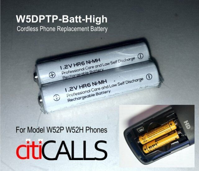 Yealink W5DPTP W52 BATT TPA50 TPA60 DP710 DP720 Panasonic Replacement Battery