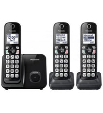 Panasonic KX-TGD613B 3 Black Cordless Handset Phone with Home System