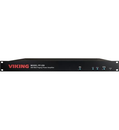 Viking PP-250 250W/70V Paging Power Amplifier Volume and Input Level Control 