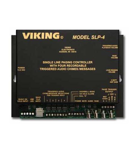 Viking SLP-4 Single Line Paging Controller 4 Recordable Audio Chimes/Messages
