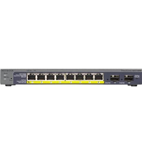 Netgear GS110TP-300NAS 8 Port Gigabit PoE Smart Switch 2 SFP Uplinks