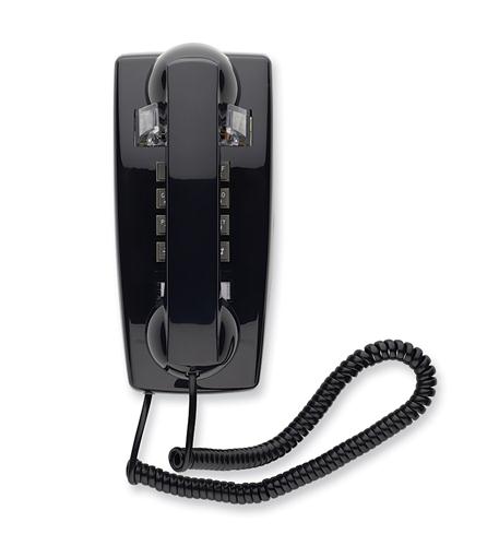 Scitec AEGIS-2554-B Single Line Black Wall Telephone Bell Ringer Full Dial Pad