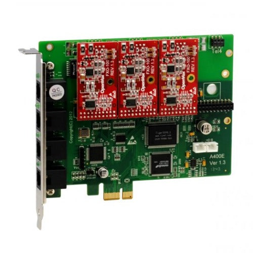 OpenVox A400E03 4 Port Analog PCI-E card + 0 FXS + 3 FXO