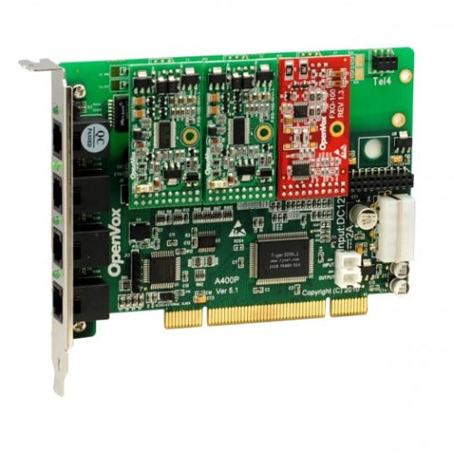 OpenVox A400P21 4 Port Analog PCI card+ 2 FXS + 1 FXO