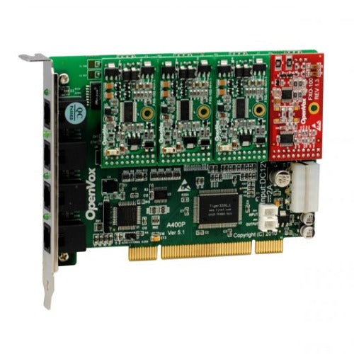 OpenVox A400P31 4 Port Analog PCI card + 3 FXS + 1 FXO