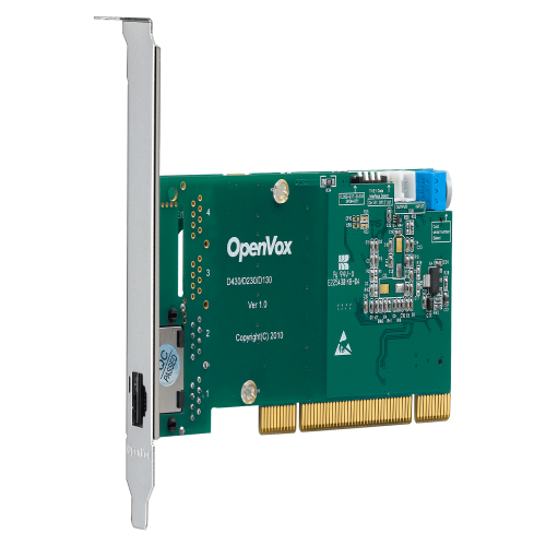 OpenVox DE130P Single Span T1 E1 J1 PRI PCI Card w Echo EC2032 Module Low Profile Adv