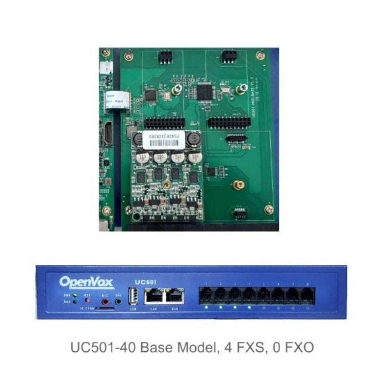 UC501-40 FreePBX Mini UC  IP PBX 300 Users 60 Calls 4 FXS 0 FXO