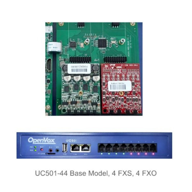UC501-22 FreePBX Mini UC  IP PBX 300 Users 60 Calls 2 FXS 2 FXO