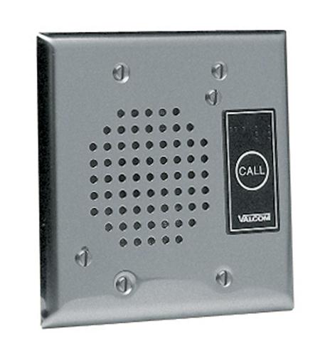 Valcom V-1072A-ST Talkback Stainless Steel Doorplate Speaker Flush Mount