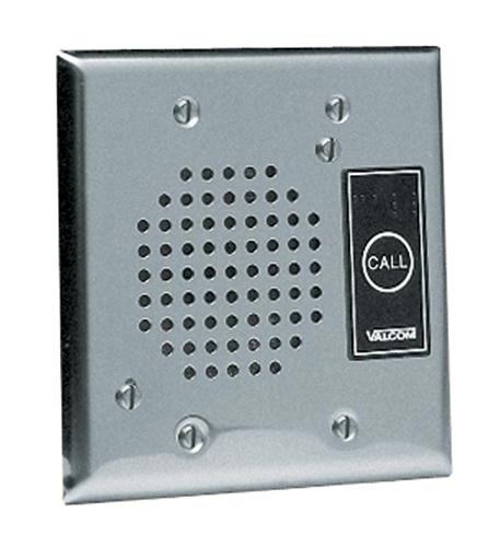 Valcom V-1072B-ST Talkback Stainless Steel Doorplate Speaker Flush Mount