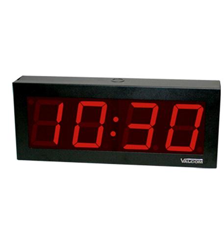 Valcom V-D2440B 4in Digital Clock 24V 4 Digit Bar Display