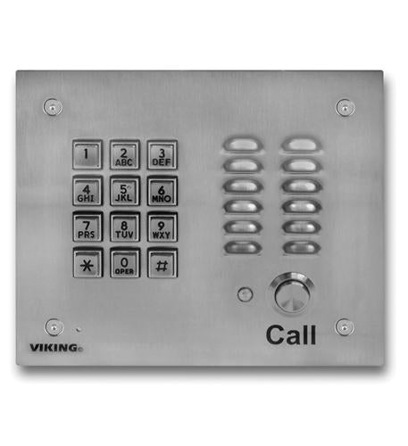 Viking K-1700-3 Stainless Steel Handsfree Phone w/ Keypad Vandal Resistant