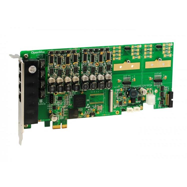 OpenVox A1610E20 16 Port Analog PCI-E Card 2 FXS400  0 FXO400