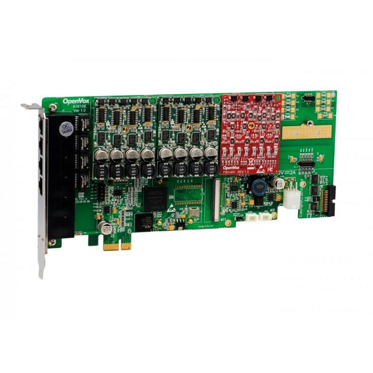OpenVox A1610E21 16 Port Analog PCI-E Card 2 FXS400  1 FXO400
