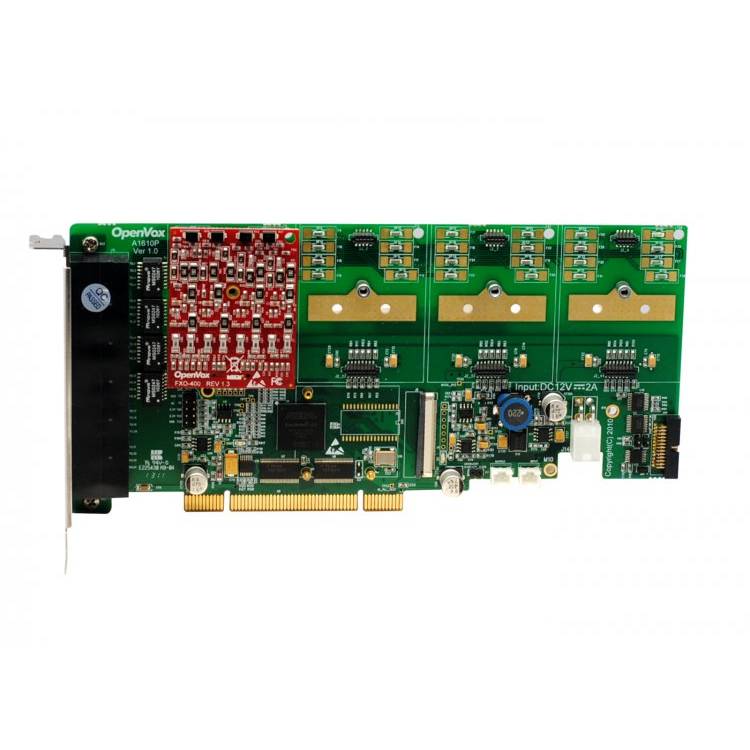 OpenVox A1610P01 16 Port Analog PCI Card 0 FXS400 1 FXO400