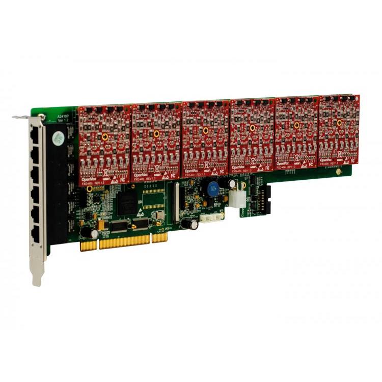 OpenVox A2410P06 24 Port Analog PCI Card 0 FXS400 6 FXO400