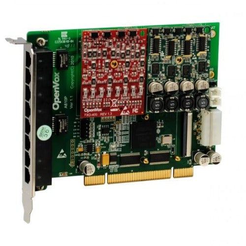 OpenVox A810P11 8 Port Analog PCI card base board 1 FXS400 1 FXO400