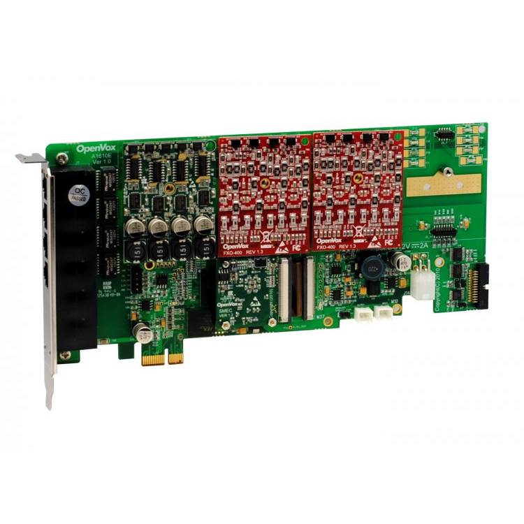 OpenVox AE1610E12 16 Port Analog PCI-E Card 1 FXS400  2 FXO400  w EC2032