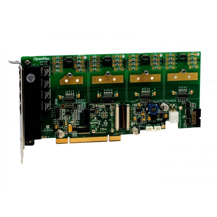 OpenVox AE1610P 16 Port Analog PCI Card w Echo Module