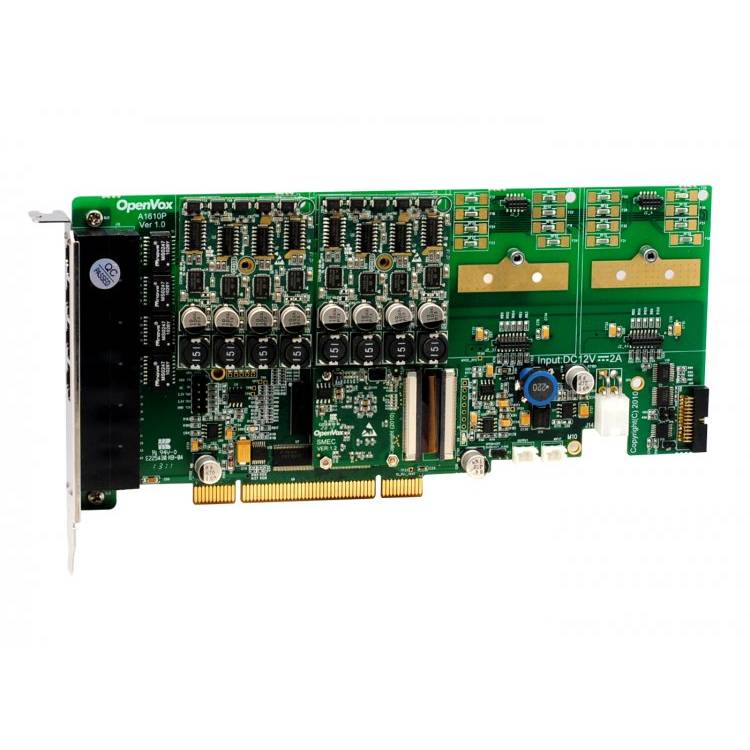 OpenVox AE1610P20 16 Port Analog PCI Card 2 FXS400 0 FXO400 w EC2032