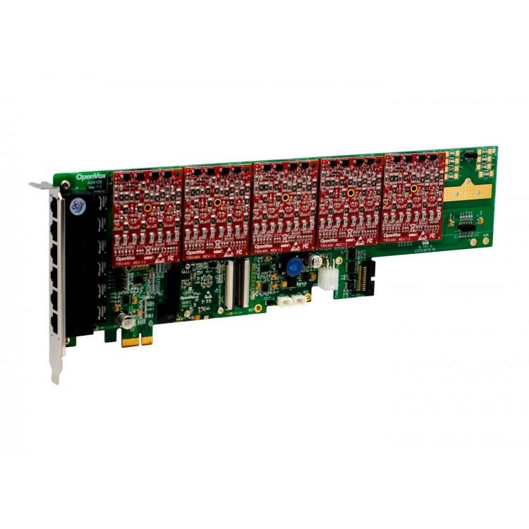 OpenVox AE2410E05 24 Port Analog PCI-E Card 0 FXS400 5 FXO400 w EC2032