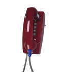 Cortelco 2554-AHC-RD 255447AHC20M Red Wall Phone with Armored Cord Metal Cradle