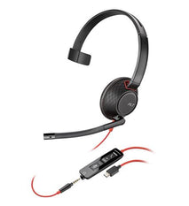 Plantronics 207587-01 Blackwire C5210 Monaural 3.5mm/USB-C Single Ear Headset