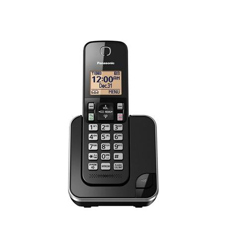 Panasonic KX-TGC350B Black Expandable Cordless Handset Phone Backlit Display
