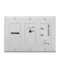 Valcom V-9983-W White 2 Channel In-Wall Audio Mixer Volume Control