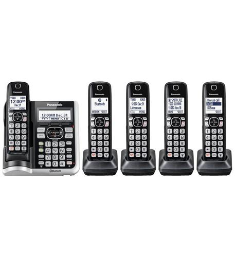 Panasonic KX-TGF575S 5 Cordless Handset Telephone Answering Machine ITAD