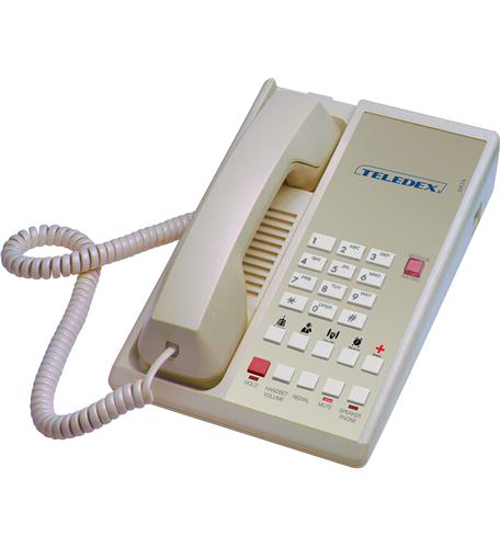 Teledex DIA65149 Single Line Guestroom Ash Telephone 5 Programmable Buttons