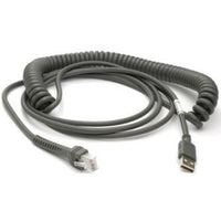 Zebra CBA-U09-C15ZAR Cable - USB: Series A Connector, 15ft. (4.6m) Coiled